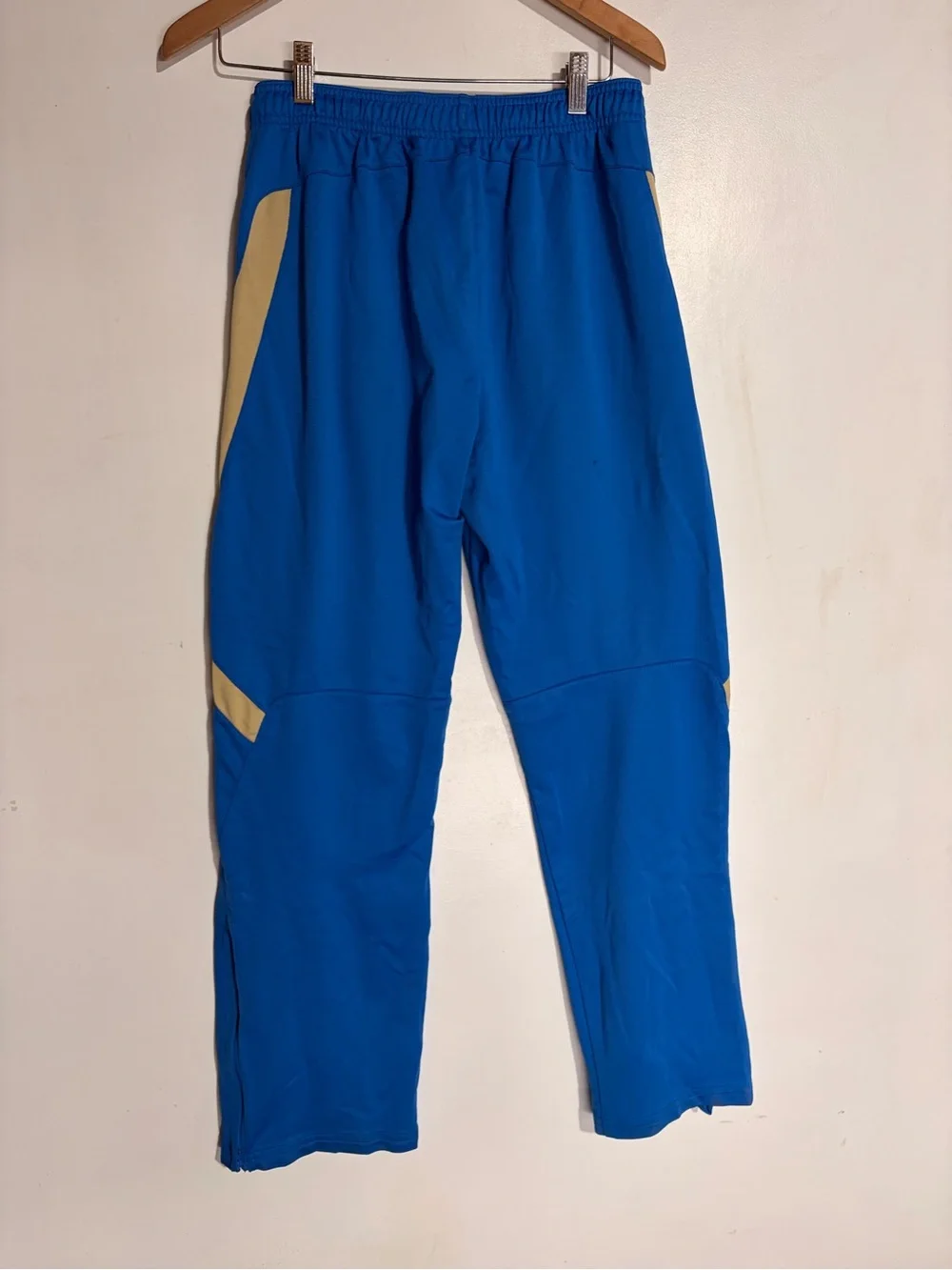 adidas ucla Blue Track Pants with Gold Side Panels medium